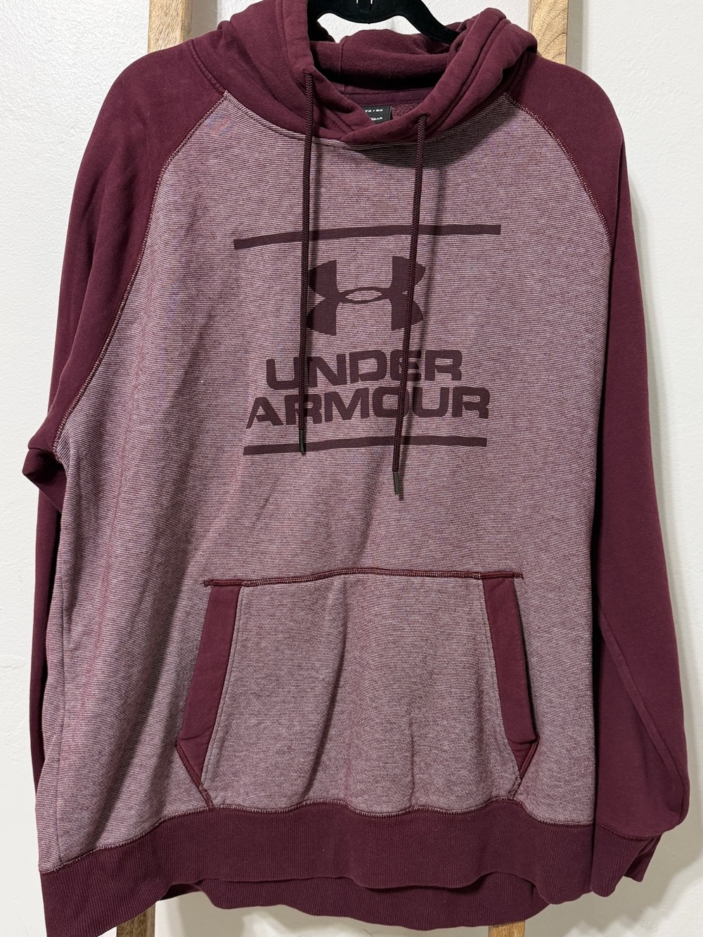 Under Armour Men's Two-Tone Maroon Hoodie